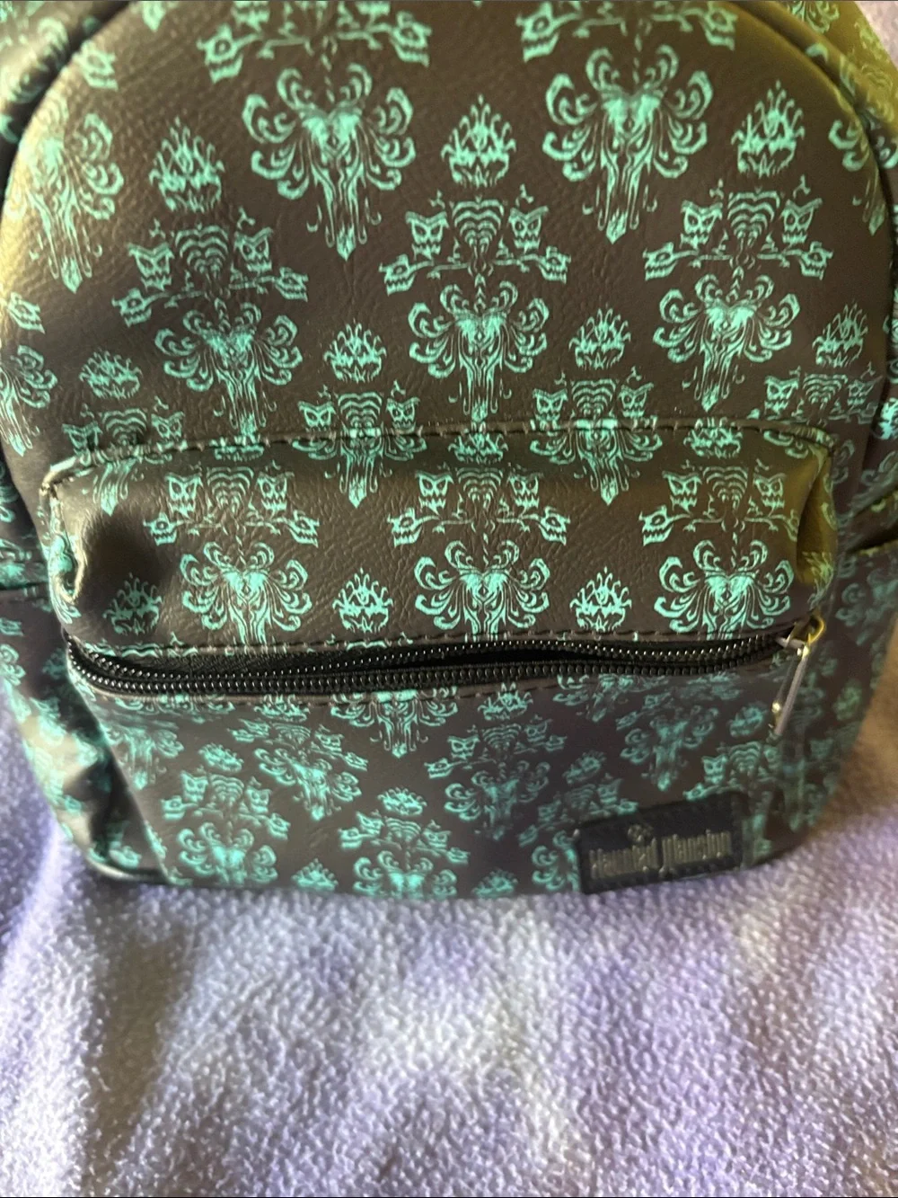 Haunted Mansion 50 th anniversary Mini Backpack in Teal and Black